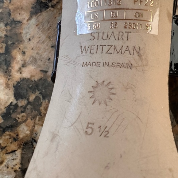 NEW STUART WEITZMAN Black Align Stiletto Sandal - Picture 8 of 9